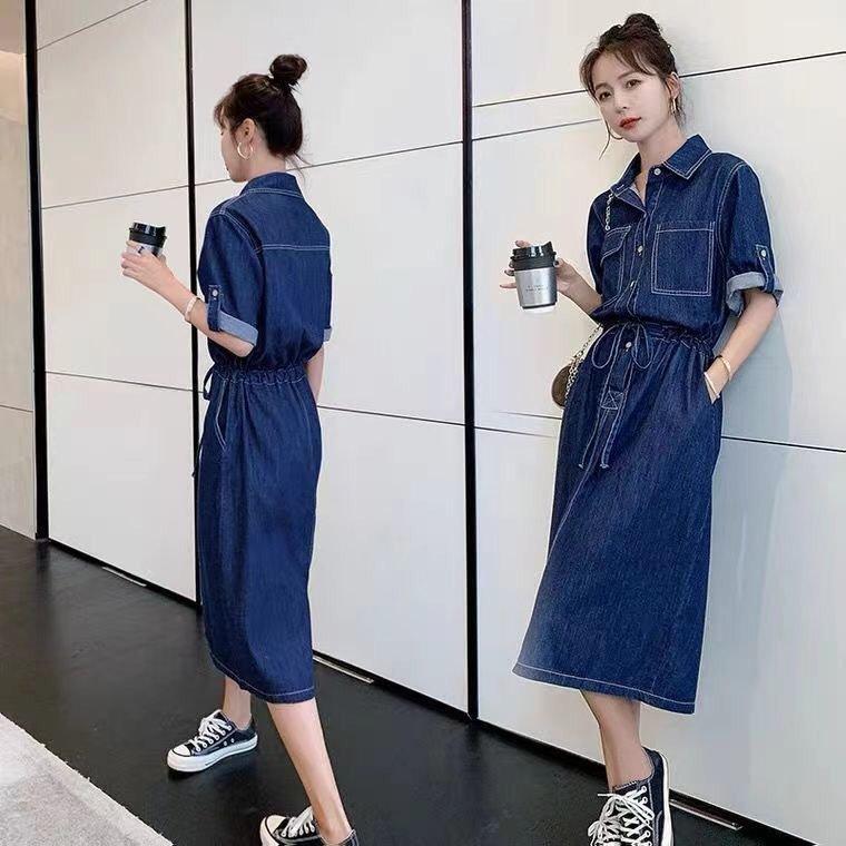 Product Introduction of ĐẦM JEAN Denim XÒE CỔ SƠ MI EO RÚT - ND520 7