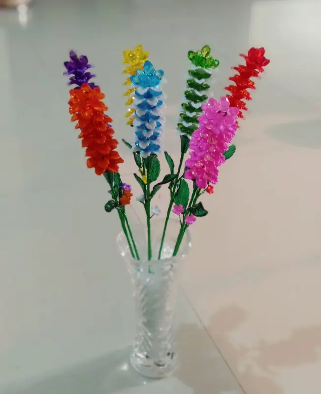 Harga 1 tangkai bunga lavender/ bunga akrilik/ bunga manik 1