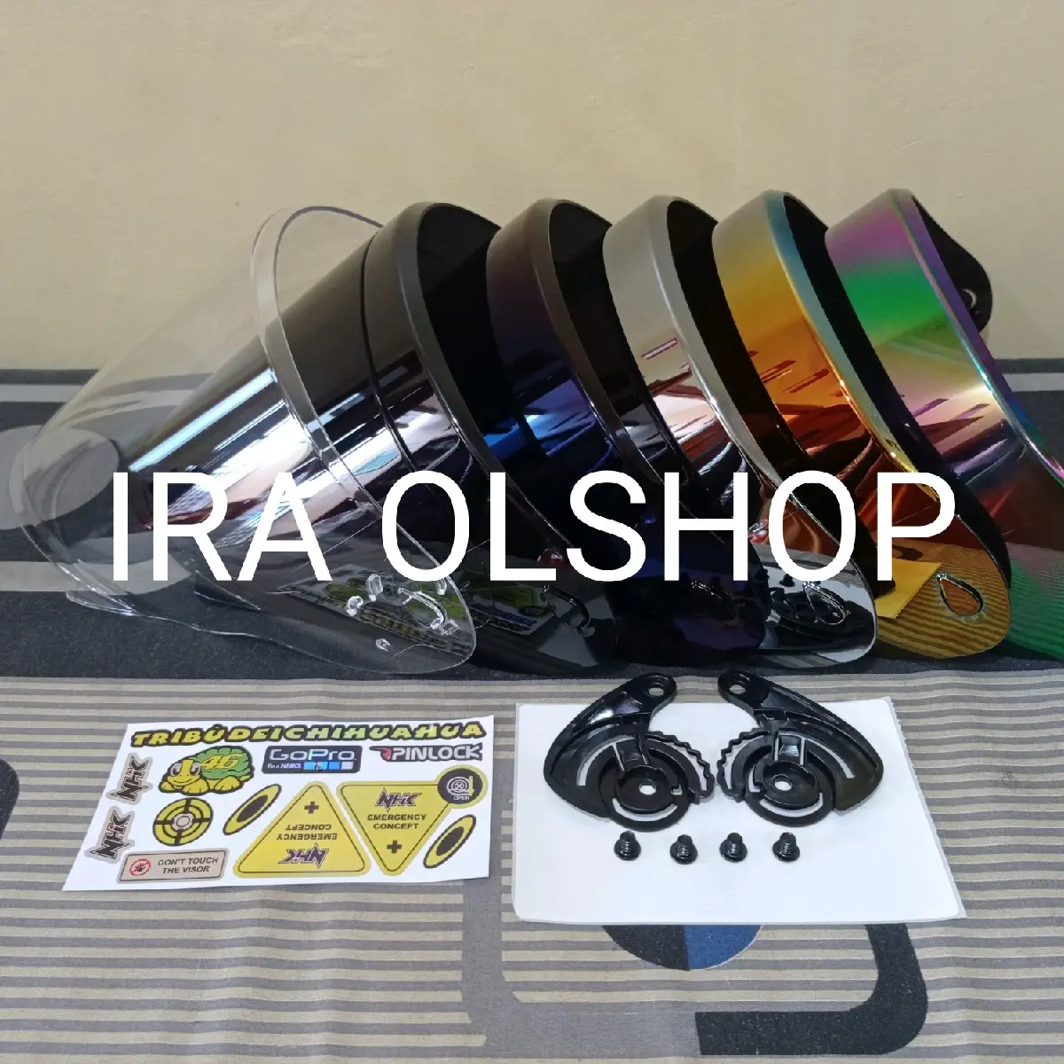 kaca visor helm nhk r6 flat visor nhk r6 iridium