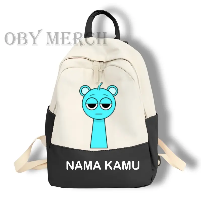 Tas Anak Sprunki Incredibox Karakter Custom Nama - Ransel Sekolah Anak SD SMP, Kuat dan Tahan Air 4