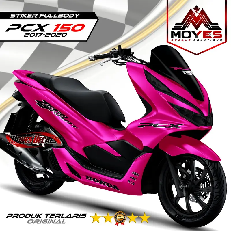 COD Stiker Decal Motor PCX 150 Variasi Fullbody Motif Polosan Simple Keren Motorcycle Racing 3