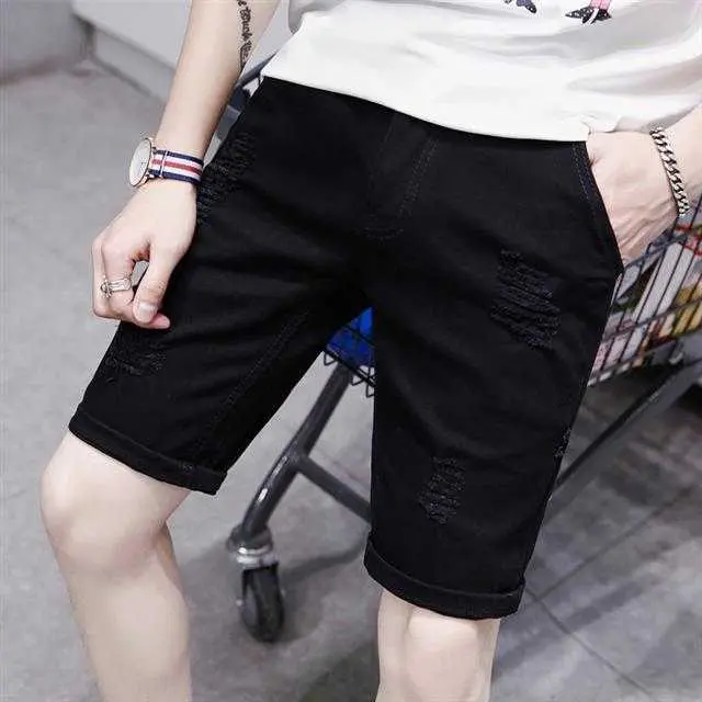 Men's Black Shorts, Thin, Stretchy, Slim Fit, Fashion Brand, Plus Size, Casual Shorts, Fashion Trend, Looks Good, High Quality, Men's Clothing Suitable for Summer