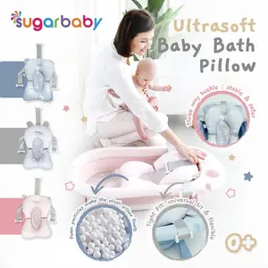 MOMS_Sugarbaby Ultrasoft Baby Bath Pillow / Bantal Mandi Bayi blue grey pink bather