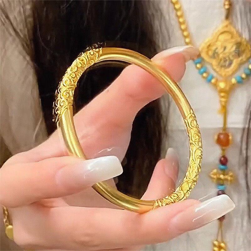 Product Introduction of Vòng Tay Trơn, Thiết Kế Vòng Tròn Cổ Đại Di Truyền Nezha Qiankun, Hoa Banyue Và Họa Tiết Cỏ Màu Tím, Họa Tiết Cỏ Xoăn, Màu Trơn Phong Cách Cung Điện 0