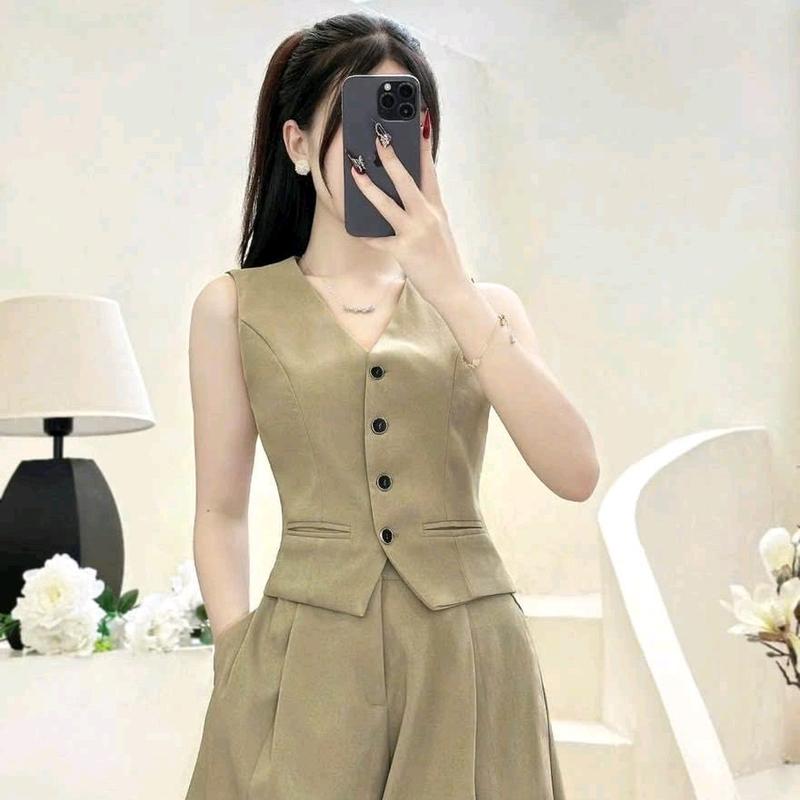 SÉT ĐÙI ÁO GILE LÓT LỤT,QUẦN CÓ KHÓA KÉO  Nữ Women 5
