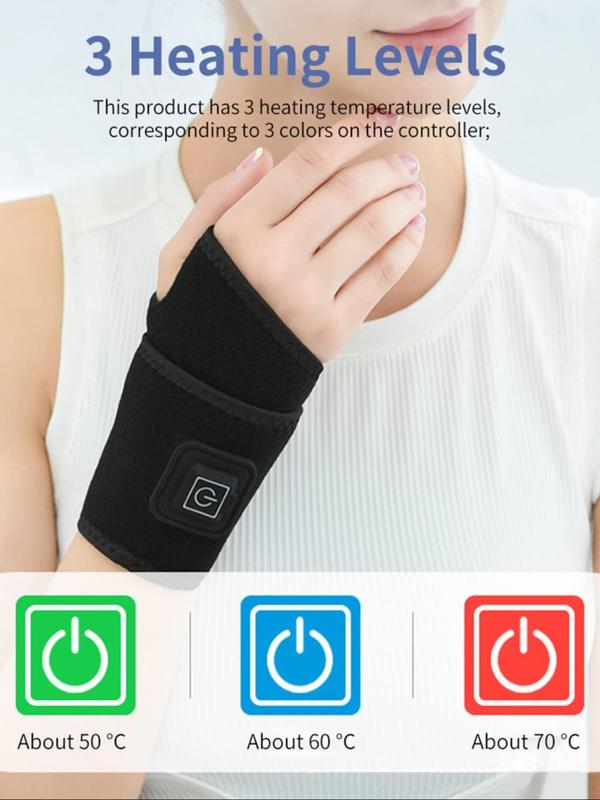 USB Plug-in Heating Sports Wristband Excluding Batteries, Multifunctional Heating Wrist Strap, Pickleball Tennis Wristband, Unisex Sports Accessories for Fall & Winter 2