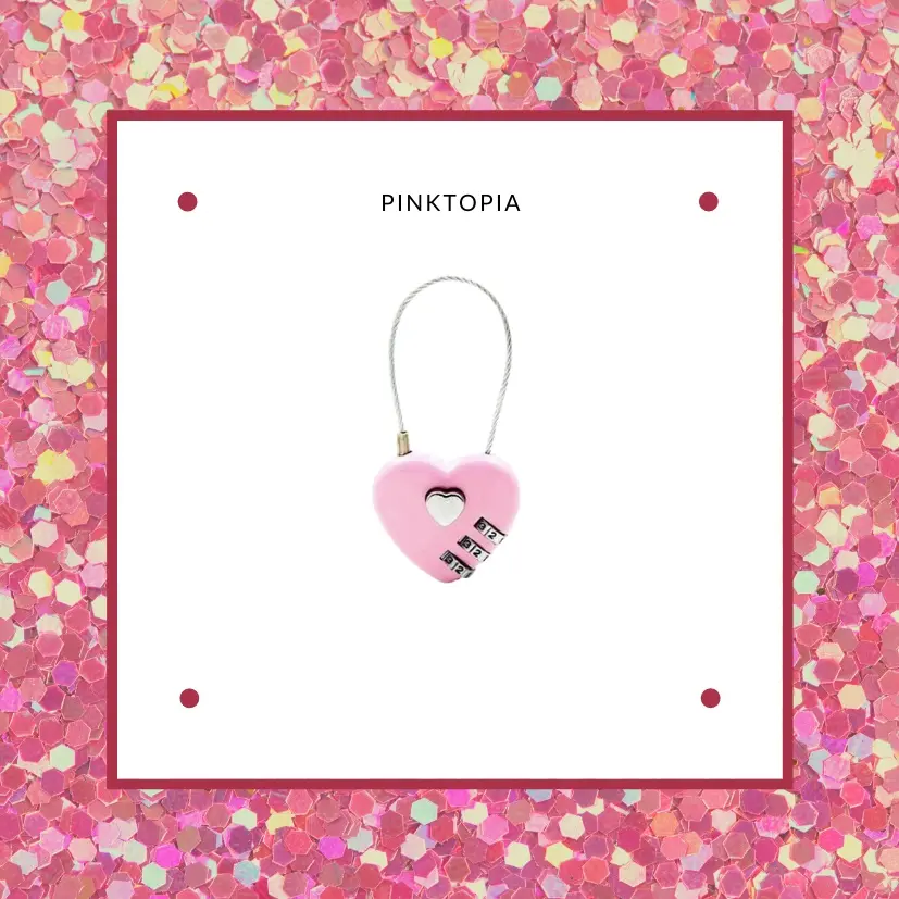 [Ready Stock] Pinktopia Padlock Mini Luggage 3 Digit Combinations Safe Cipher Lock Code Lock Pink Lock