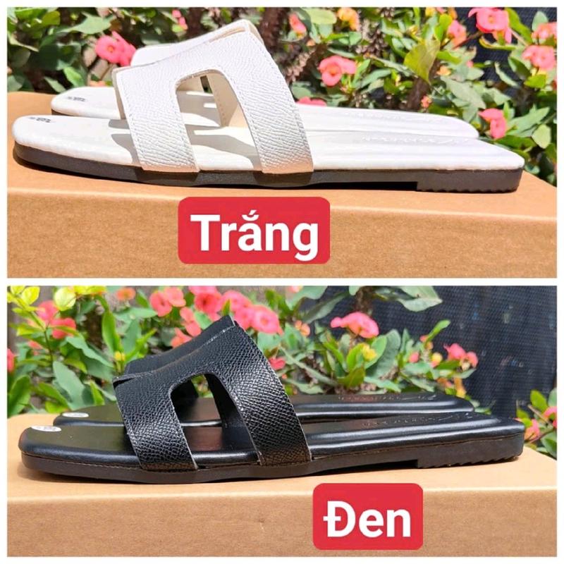 100k 2 Đôi dép xinh quai da mã 016 ( phom to chân gầy ốm lùi sezi) mã 016