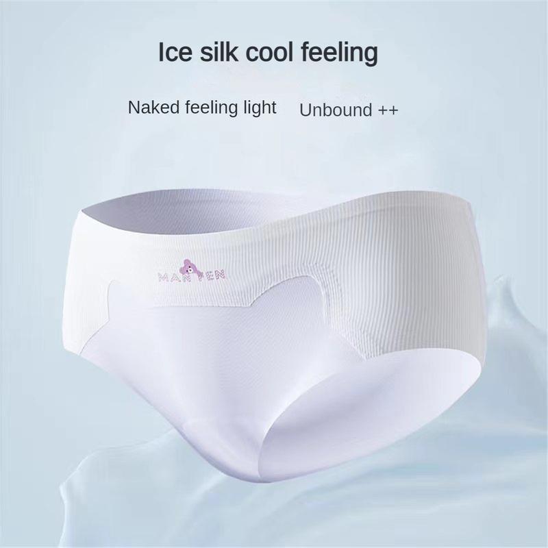 4 chiếc quần lót cho bé gái phát triển, quần lót cho bé gái tuổi teen, quần mỏng mùa hè dễ thương, quần tam giác mặc thoải mái và thoáng khí, đồ lót tối giản cho nữ 4