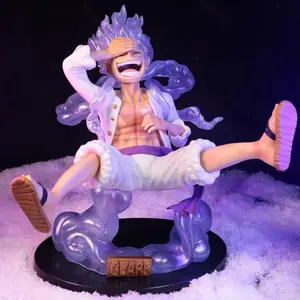 (LED) Action Figure One Piece Luffy Gear 5 Nika Ketawa