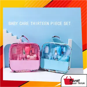 BISA COD 6047 Set Baby Care 13 In 1 / Set Perlengkapan Bayi / Set Infant Care / Baby Grooming Kit Gunting Sikat Sisir Penghalus Bunda