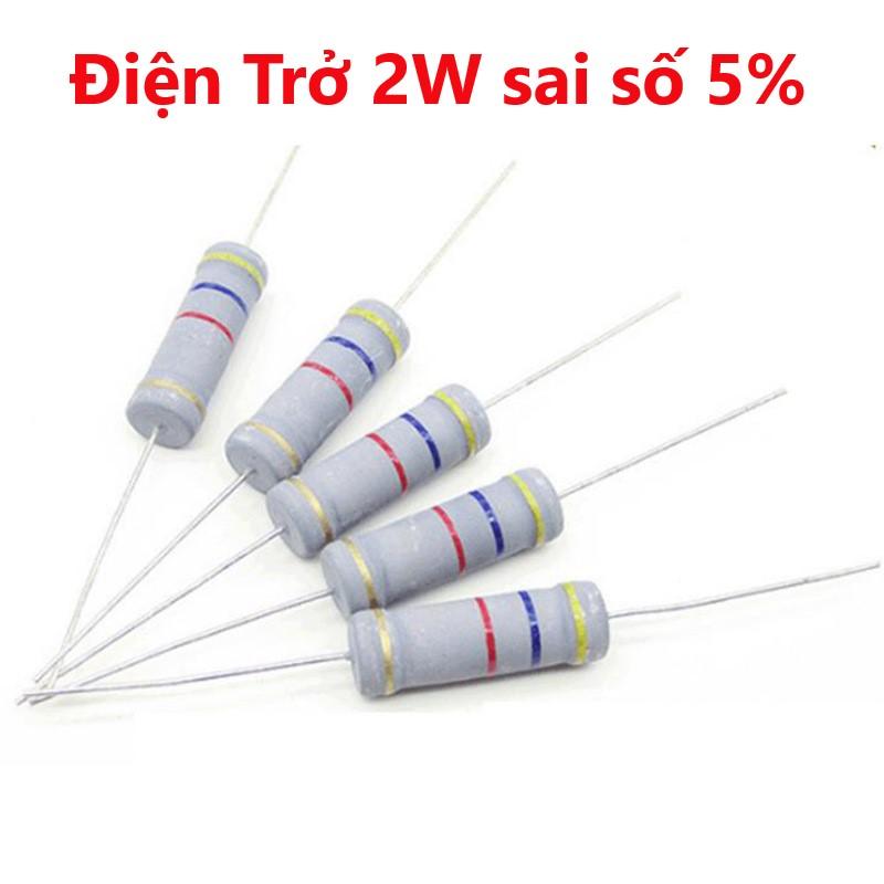 Điện Trở Công Suất 2W Sai Số 5% Giá Trị Từ 1R Đến 10K