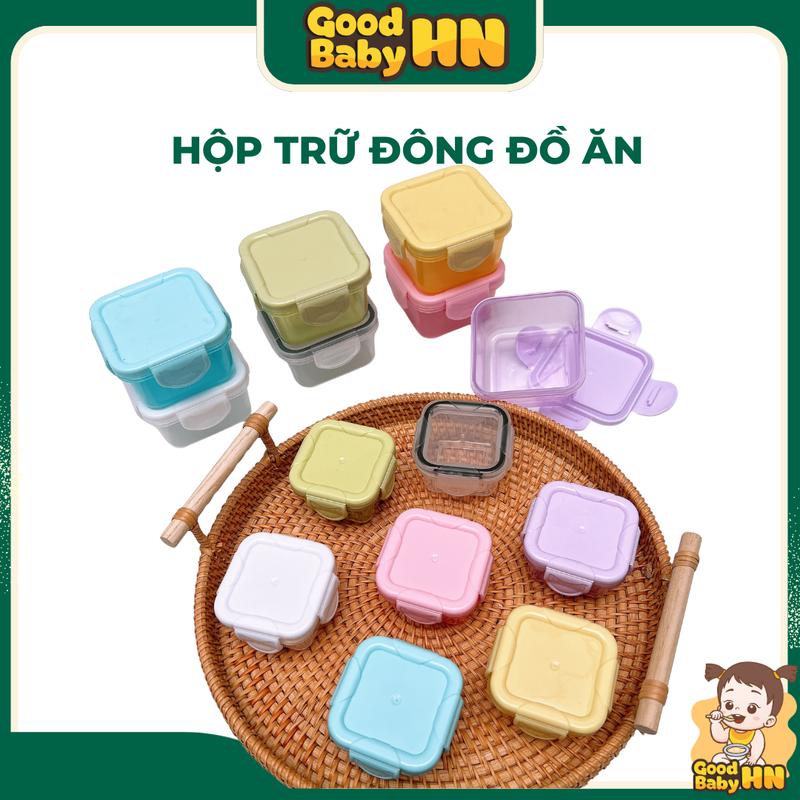 Hộp Trữ Đông, Khay Trữ Đông Có Nắp đậy, Bảo quản đồ ăn dặm cho bé an toàn sạch sẽ