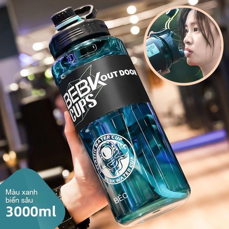 Bình Nước Dung Tích Cực Lớn, Dày Dặn, Dành Cho Nam Giới, Thích Hợp Cho Các Môn Thể Thao Ngoài Trời Và Thể Dục, Bình Nước Có Ống Hút Và Cân, Cốc Nhựa Dùng Trong Công Trường Xây Dựng 8