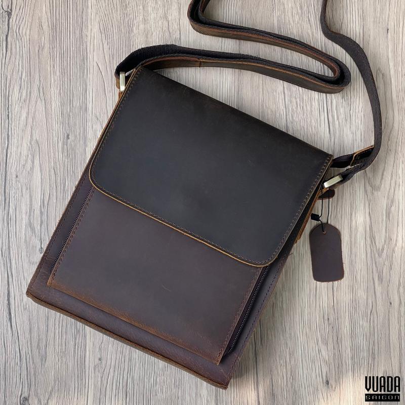 Túi Nam Đeo Chéo Da Bò Cao Cấp Signature Mềm Mịn DB230