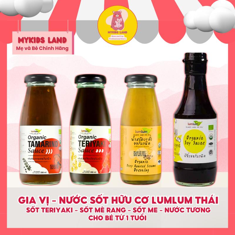 Gia Vị - Nước Sốt Hữu Cơ LumLum Thái Cho Bé Ăn Dặm Từ 12M+ Sốt Teriyaki - Sốt Mè Rang - Sốt Me - Nước Tương