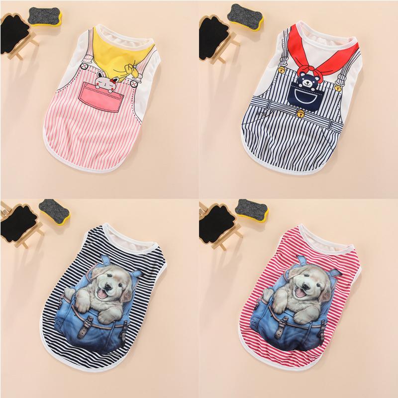 Pet Cat Costume Small Dog Cat Clothes Cute Puppy Cat Kitten T-shirt Summer Vest Shirt Apparel For Spring And Summer Dog Vests 1