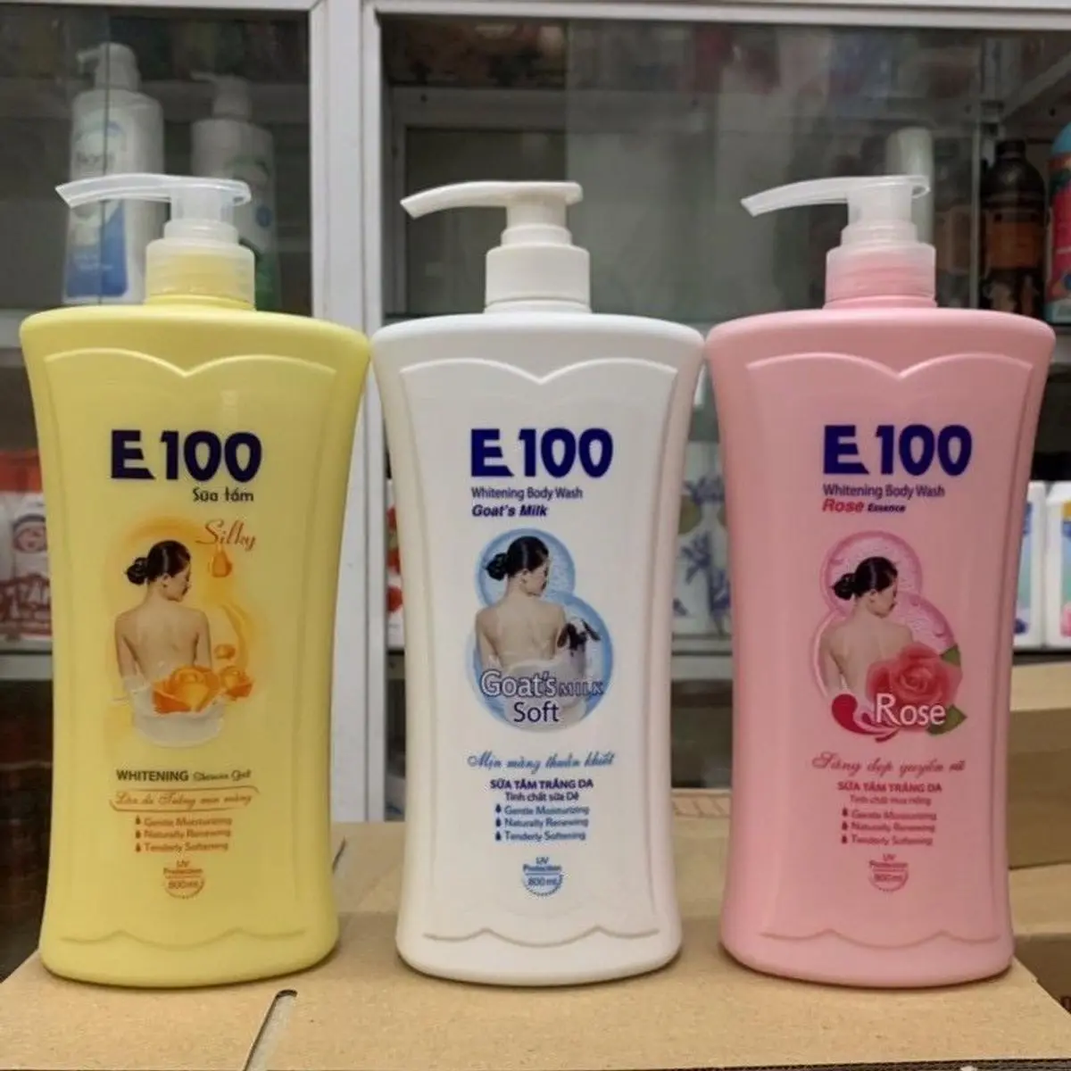 Sữa Tắm Trắng Da E100 chai 1200ml ,Hàng công ty