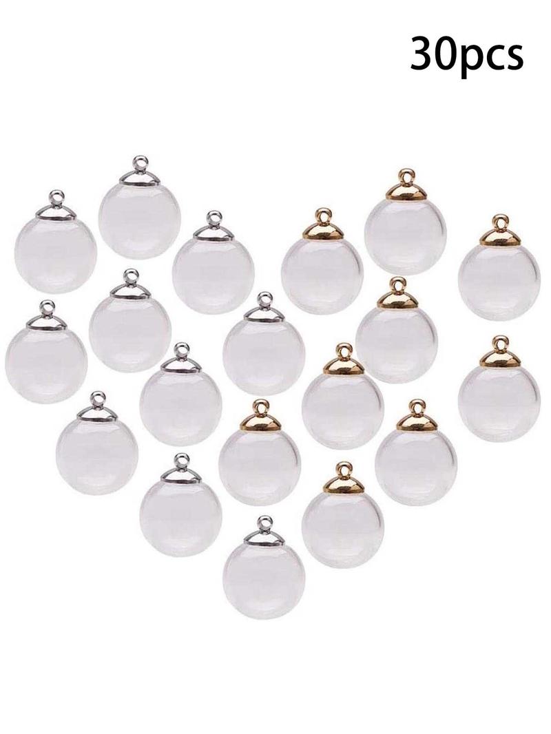 Product Introduction of Round Blown Globe Wish Glass Ball Bottles with Cap, DIY Memory Lockets Pendant Charm Craft, Fashion Accessories for Jewelry Making 0