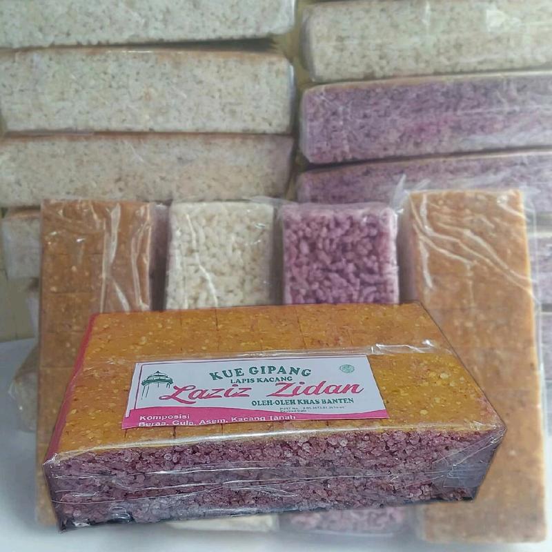 Kue Gipang Lapis Kacang Kemasan Ekonomis Manis Kenyal Khas Banten Tradisonal Jajanan 1