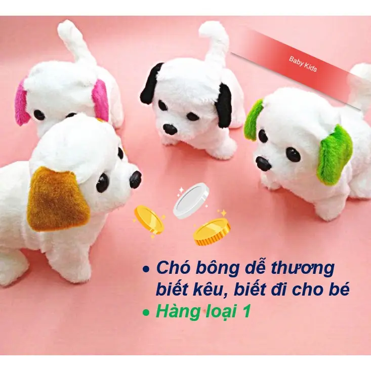 Chó bông biết đi, vẫy đuôi, biết kêu bibi Đồ Chơi Toy