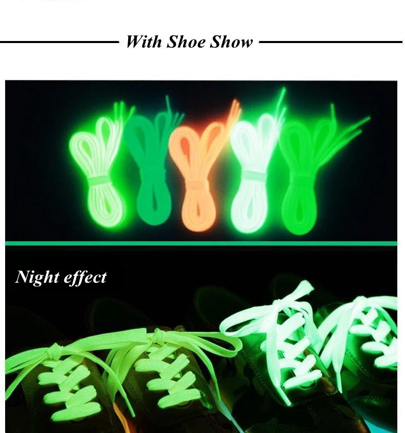 Product Introduction of 1Pair Luminous Shoelaces Sneakers Shoelace Flat Shoe Laces Flash Party Glowing Shoe Lace Kids Adult Fluorescent Shoelaces 5