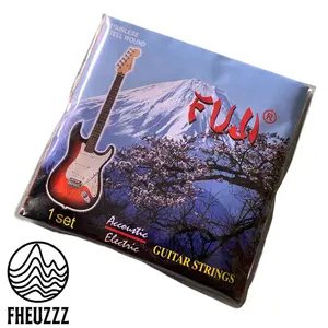 Senar Gitar Akustik Elektrik Stainless Steel Wound 1 Set Merek FUJI