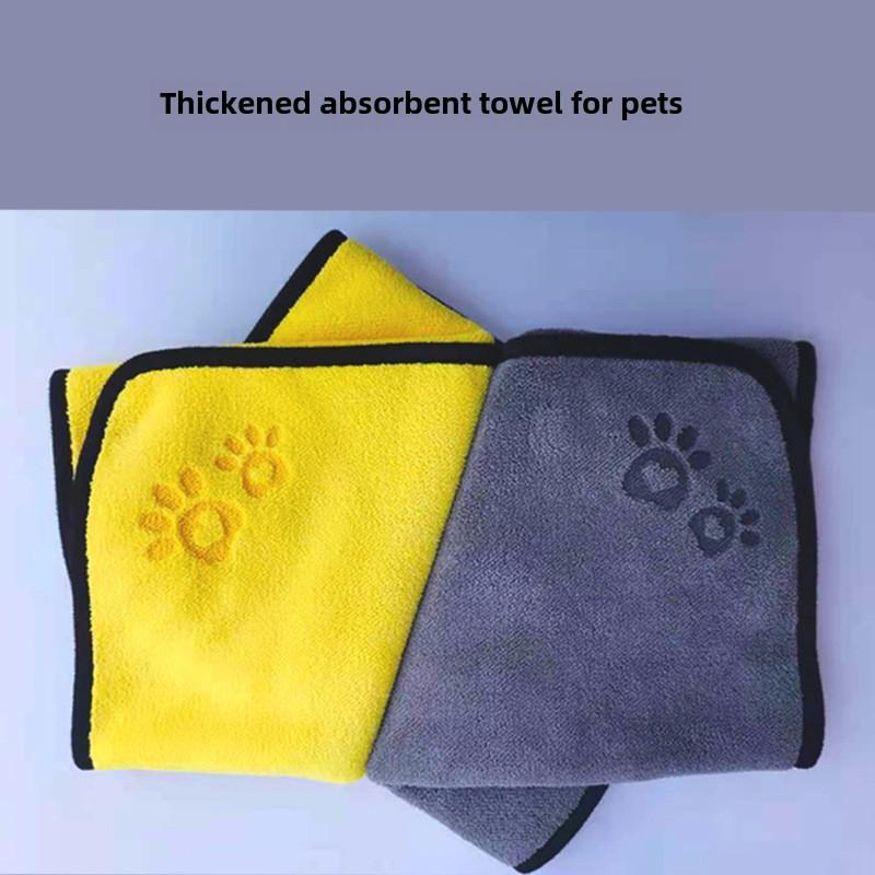 Product Introduction of Pet Supplies Absorbent Towel Large Bath Towel for Dog Cat Bath in Stock Wholesale Thickened Large Towel 1