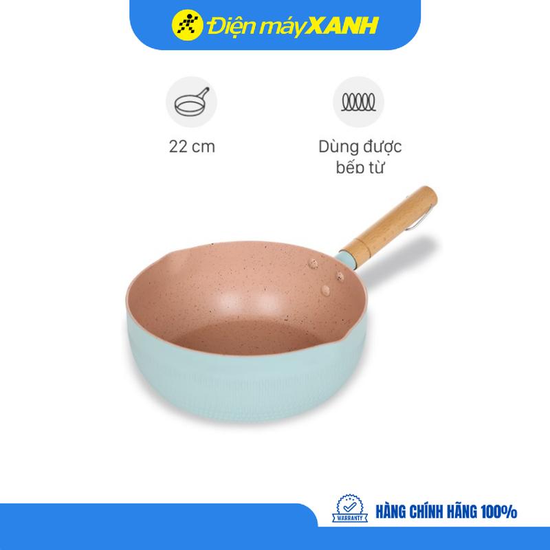 Chảo nhôm sâu chống dính đáy từ 22 cm Delites RLN-5022