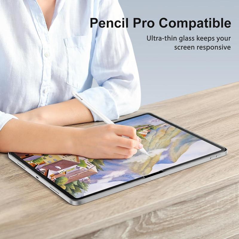 Product Introduction of Tempered Glass Screen Protector, Anti-scratch Tablet Screen Protector, Tablet & Computer Accessories Compatible with iPad Air 11 Inch 6 Generation & iPad Pro 11 Inch 2024 5th Generation 7