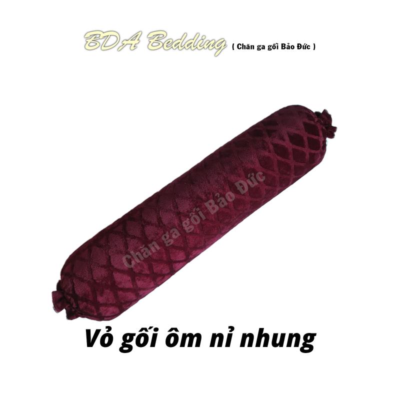 Vỏ gối ôm nỉ nhung kích thước 35*100cm được chọn màu r thân thiện với làn da