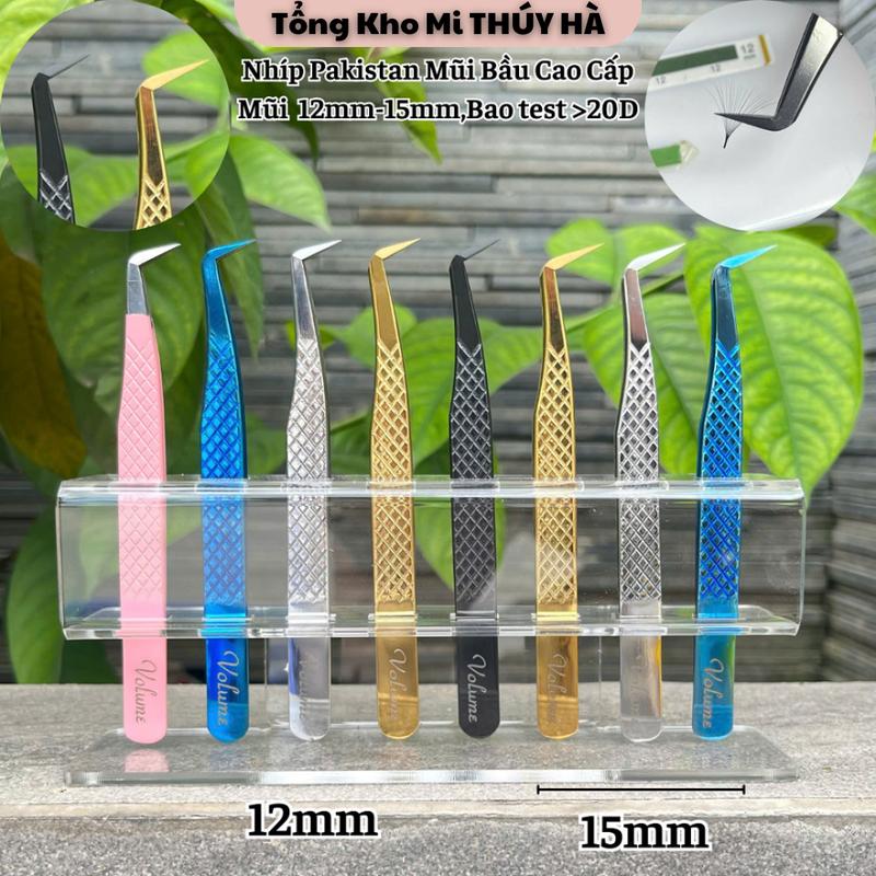 (Bao test) Nhíp Nối Mi Volume Pakistan (mũi bầu 12mm-15mm) CARO Mũi Phủ Nhám NANO_Bao Gắp Tới 30D_ THÚY HÀ Mỹ Phẩm Trang Điểm Mỹ Phẩm Cosmetic Nữ Women