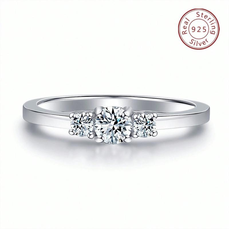 Product Introduction of 4mm Moissanite Ring S925 Silver Four-Prong Inlaid New Trendy Fashion Jewelry Factory Wholesale In Stock Dropshipping 7