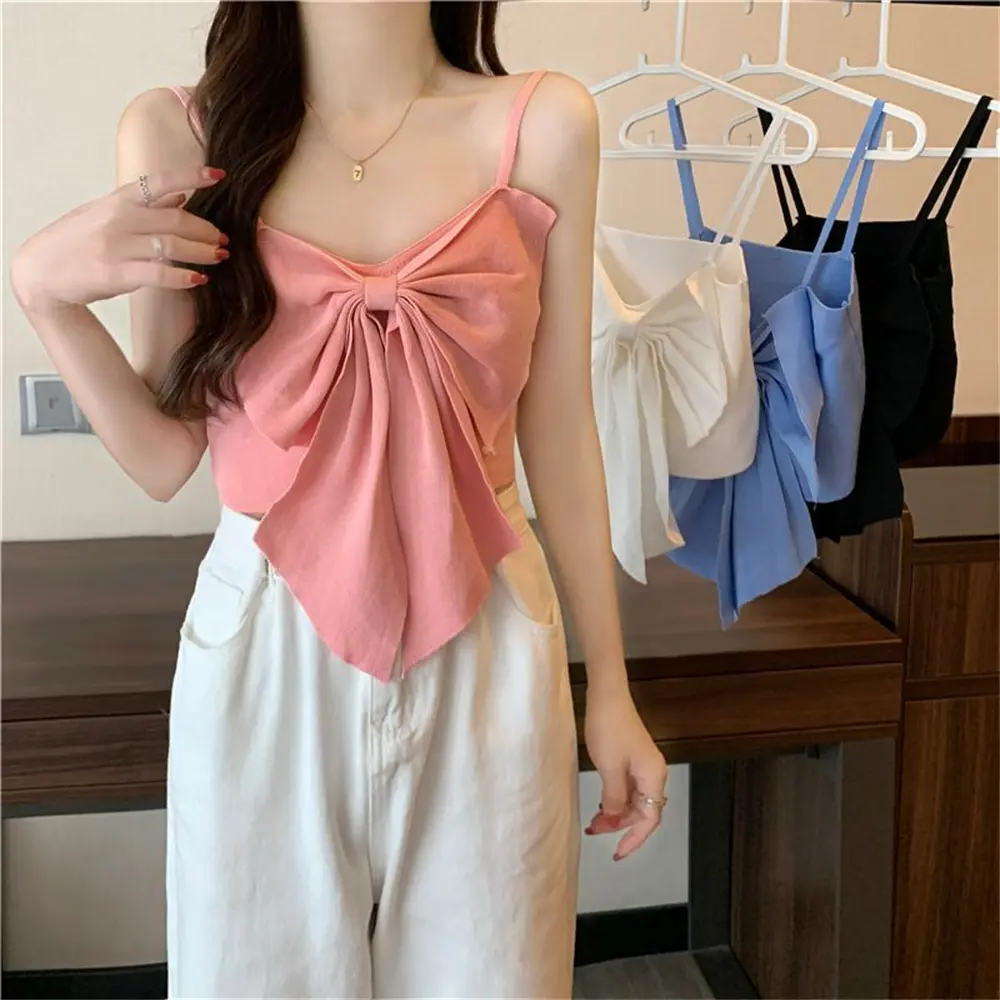 Lady Seamless Wireless Camisole Beautiful Back Cotton Solid Color Crop Top Female Summer Style Soft Comfortable Skin Friendly Breathable Tank Top