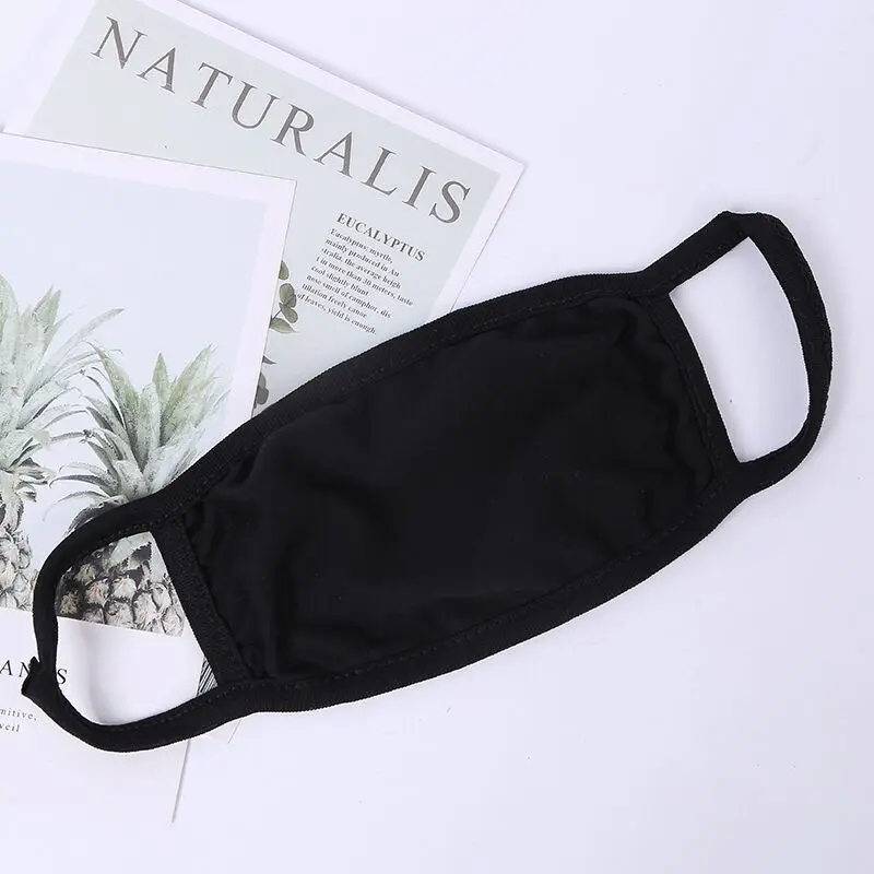 In Stock Black Pure Cotton Cloth Mask Two-Layer White Dustproof Modal Face Mask Trade Customizable