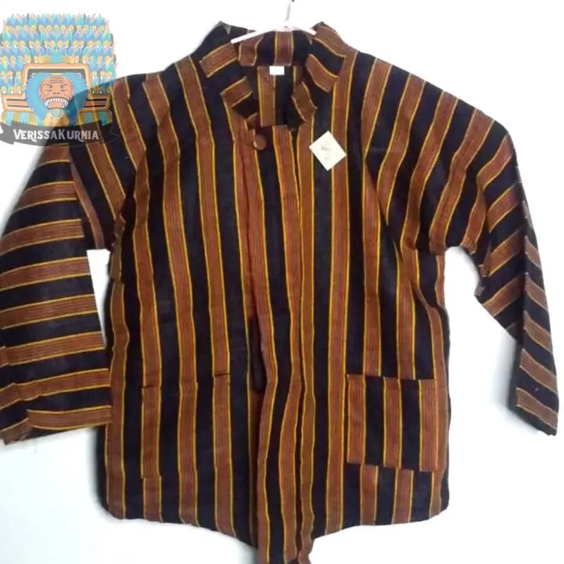 Setelan baju lurik anak laki-laki +Rok Jarik+Blangkon / surjan anak laki -laki baju adat jawa /baju surjan lurik anak + jarik + blangkon 3