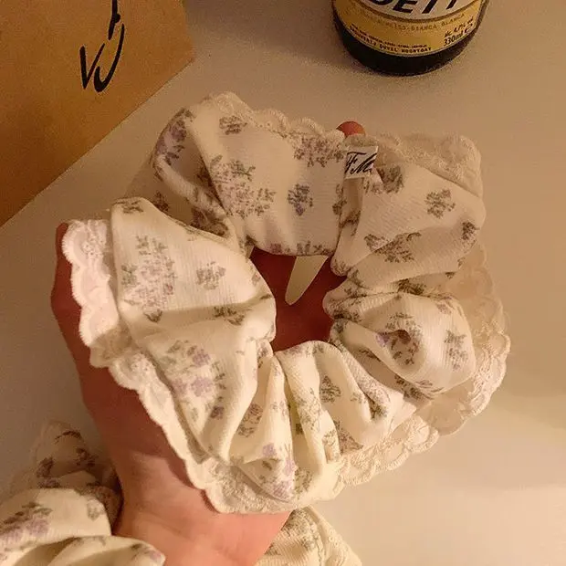 Scrunchie Hoa Nhẹ Nhàng, Phong Cách Hàn Quốc, Nghệ Thuật, Bóng Lớn, Băng Đô Cài Tóc, Băng Đô, Phụ Kiện Tóc, Bán Chạy, Phong Cách Hoa, [Shop Bán Chạy] 6