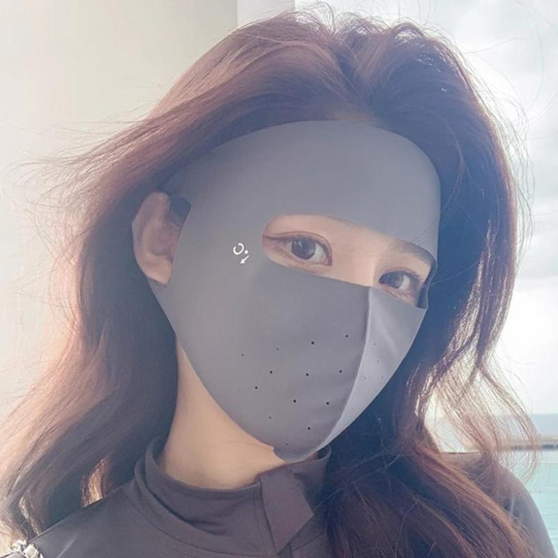 Product Introduction of 1pc Summer Ice Silk Sunscreen Mask Full Face Sun Protection Mask Forehead Facial Gini Thin Section Breathable Anti Ultraviolet Mask 20