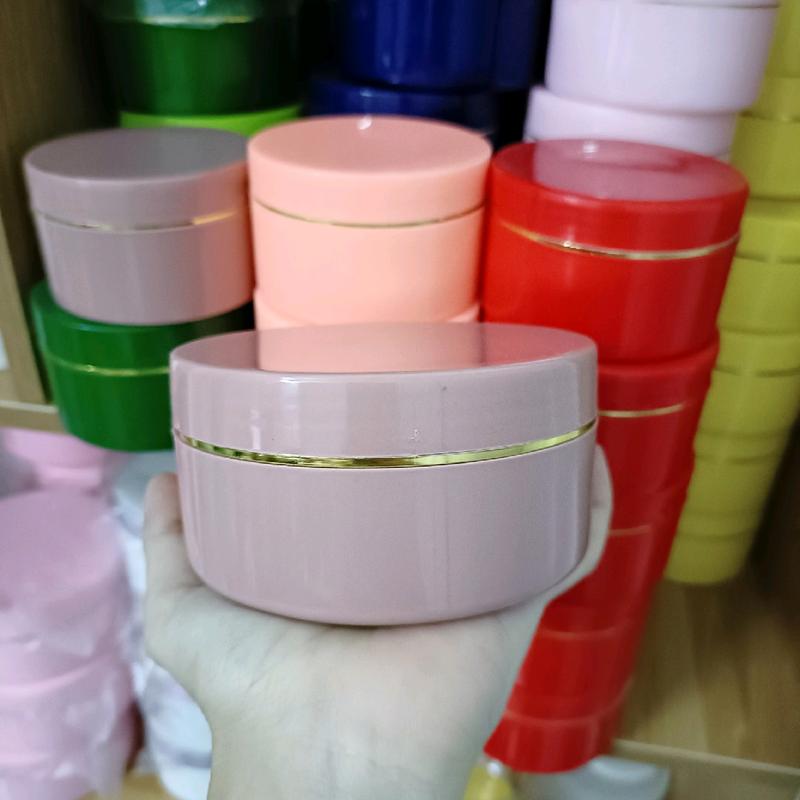 (Combo 5) hủ đựng kem body 250gr viền vàng( Tính cả hủ)DK:10CM, CAO:5CM, LÒNG: 3.7cm) 8
