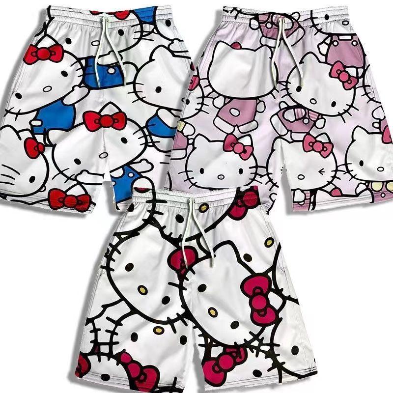 Product Introduction of Quần Soóc Hello Kitty, KD, Dành Cho Em Bé Trai Và Bé Gái, Quần Soóc Đi Biển Dáng Rộng Mùa Hè, Phong Cách Ins, Quần Dài Đến Đầu Gối, Thể Thao Thường Ngày, Quần Nam, Thích Hợp Cho Thể Thao Bóng Rổ 1
