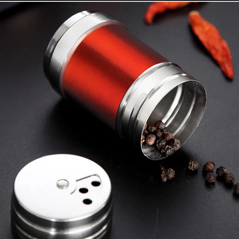 Lọ Gia Vị Bằng Thép Không Gỉ, Nắp Xoay, Dụng Cụ Lắc Chai Đường Muối Nướng Thịt, Lon Gia Vị Hạt Tiêu, Đồ Dùng Nấu Ăn Nhà Bếp, ODDITYS 4