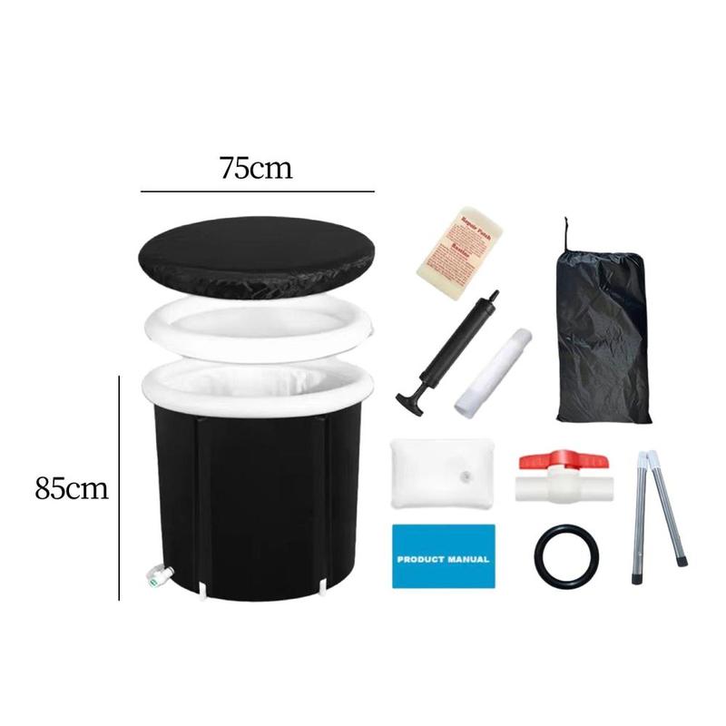 Product Introduction of Portable Bathtub Hot Cold Water Freestanding Tub for Athletes Cold Plunge Pool for Indoor Outdoor Hot Shower Stall Bathroom Ice 0