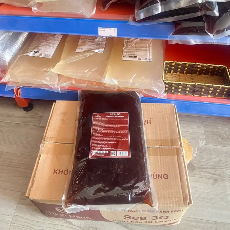 Trân châu ăn liền Trắng Đen 3Q Sea 2kg Topping trân  châu 5