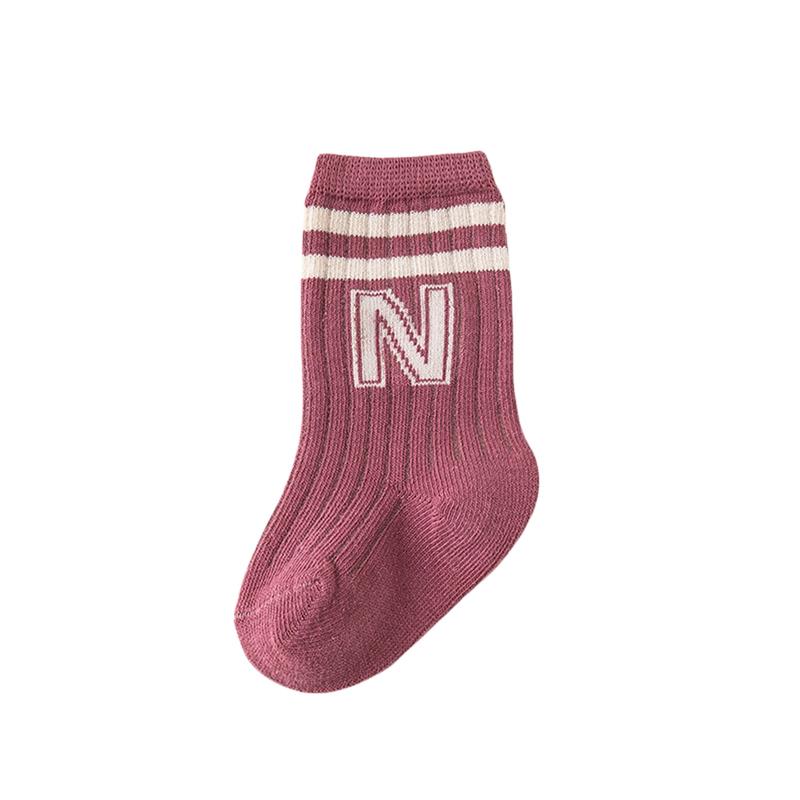 Kids Toddler Ankle Socks Soft Breathable Cute Letter Print Crew Socks 7