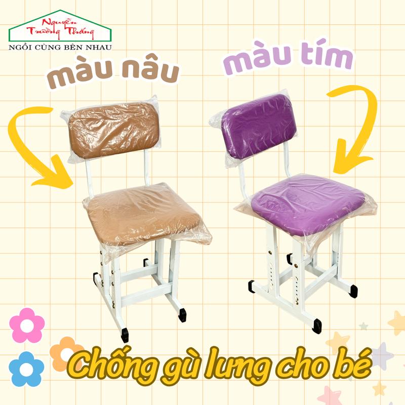 Ghế chống gù tăng chỉnh chiều cao cho học sinh chịu lực 120kg, 3 màu hồng, biển, lá chọn màu ghi chú vào đơn hàng 6