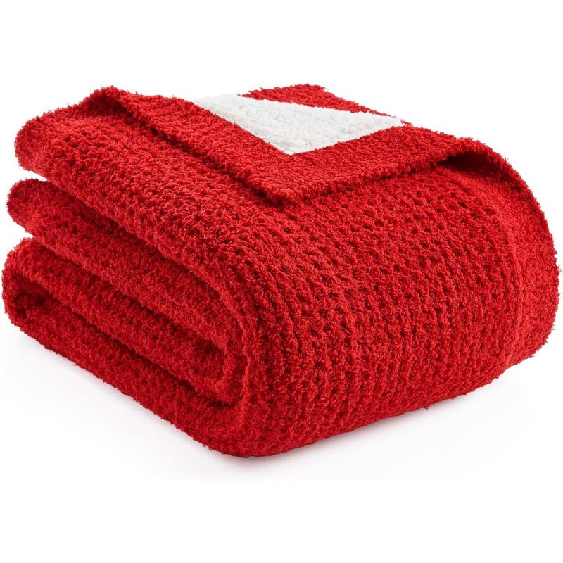 Thick red blanket sale