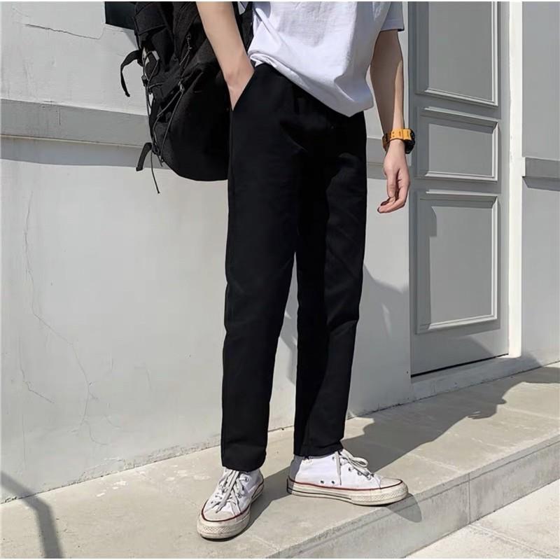 Quần kaki nam Choice PS04 dáng baggy cạp chun dây rút 1