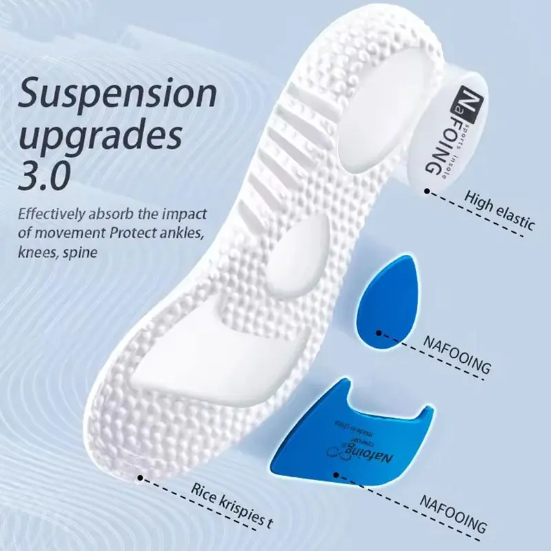 Miếng Lót Giày Tăng Chiều Cao, 4D, Chất Liệu Silicon, Đàn Hồi Cao, Thích Hợp Chạy Bộ Và Thể Thao, Giảm Sốc, Y4G3 Nhung 7