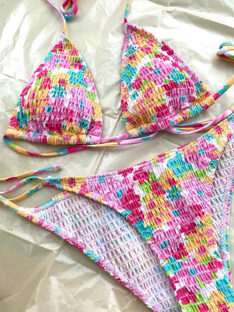 Product Introduction of Bikini Bunga, Saiz Kecil, Rekaan Comel dan Seksi, Sesuai untuk Pantai, Dada Kecil, Baju Renang, Pakaian Renang, Gaya Bikini, Sut Dua Keping Outdoor Sport 8