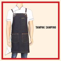 Gambar Apron Barista - Jeans (synthetic leather) dari Craftdale Kota Administrasi Jakarta Barat 1 Tokopedia